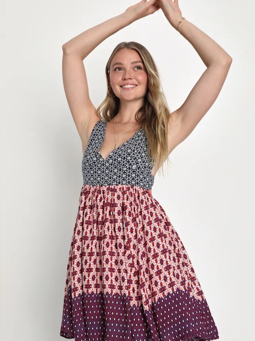 Lulu’s Patterned Mini Dress - Picture 2 of 6
